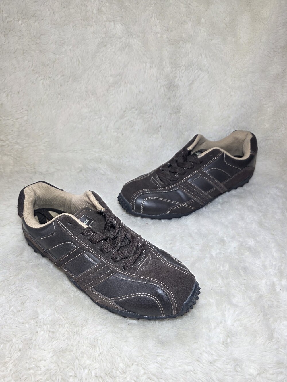 Perry Ellis America Franklin Men's Sneakers Size 11 Brown Leather Suede